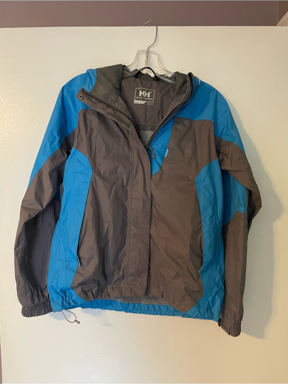 Helly Hansen Blue and Grey Rain Jacket